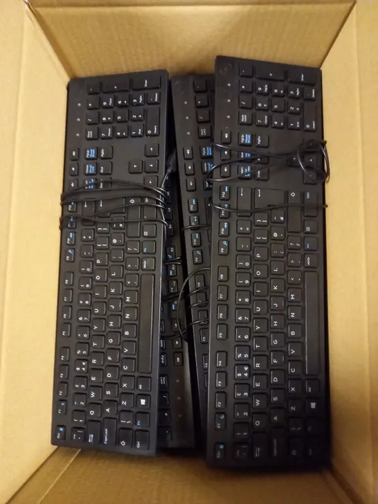 BOX OF APPROXIMATELY 15 ASSORTED DELL WIRED & WIRELESS KEYBOARDS