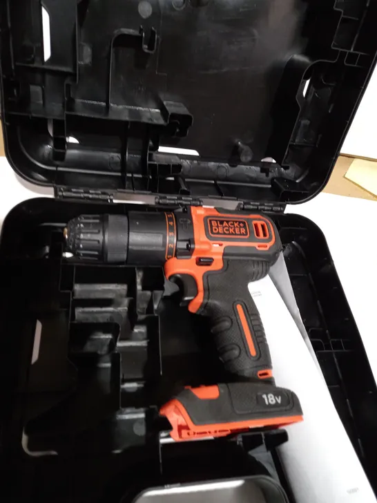 BLACK+DECKER 18 V CORDLESS 2-GEAR COMBI HAMMER DRILL POWER TOOL 