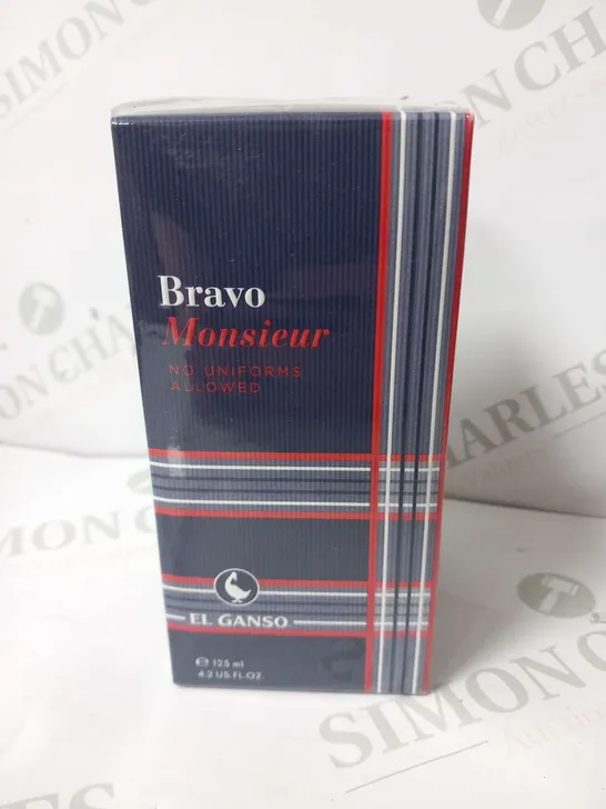 BOXED AND SEALED BRAVO MONSIEUR NO UNIFORMS ALLOWED EL GANSO EAU DE TOILETTE 125ML