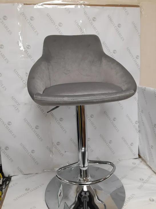 DAHLIA GAS LIFT BAR STOOL IN GREY - COLLECTION ONLY  RRP £99