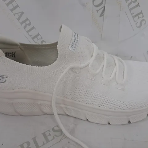 BOBS SPORT BY SKETCHERS WHITE TRAINERS - UK 6