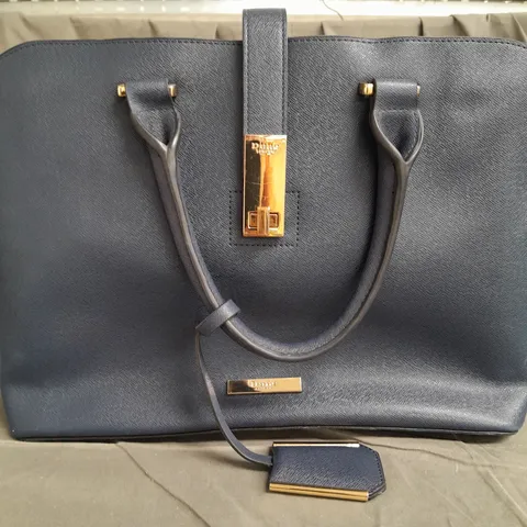 DUNE LONDON LARGE HANDBAG DARK BLUE