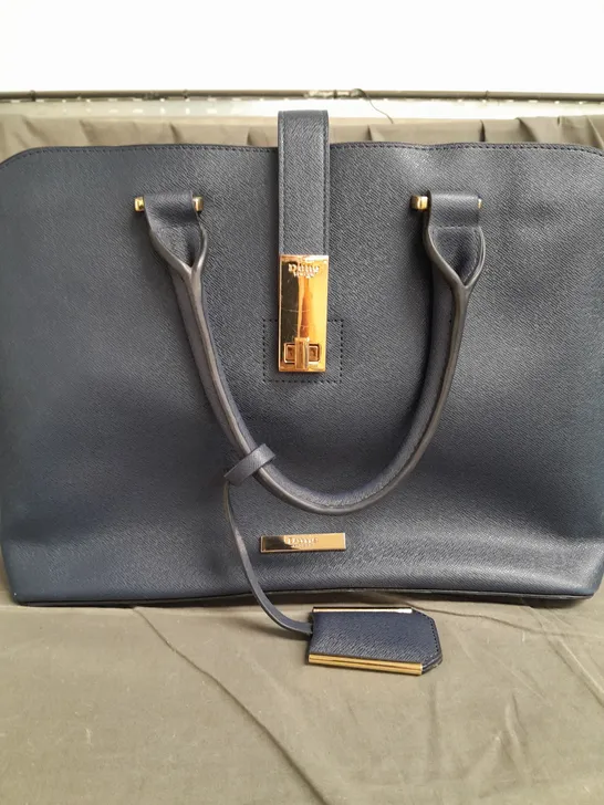 DUNE LONDON LARGE HANDBAG DARK BLUE