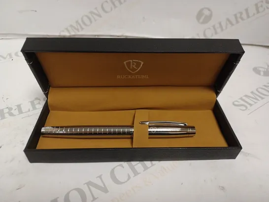 RUCKSTUHL STAINLESS STEEL LUXURY PEN IN GIFT BOX – HAND ASSEMBLED 