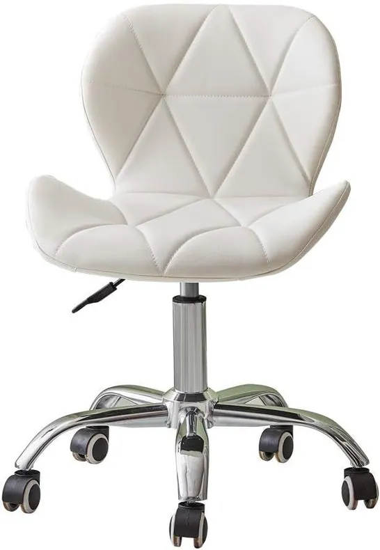 BOXED LEMROE WHITE ECO LEATHER SWIVEL CHAIR