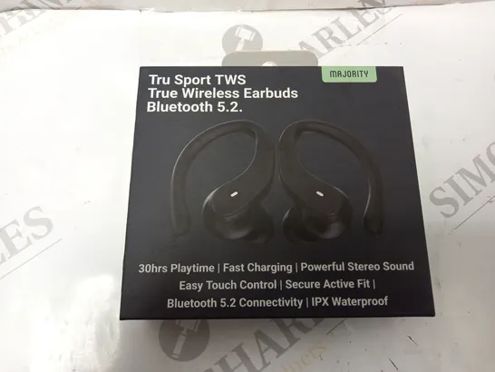 BOXED MAJORITY TRUE WIRELESS AROUND-EAR EARBUDS IN BLACK