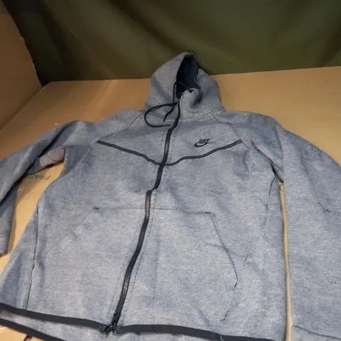 NIKE FULL ZIPPED HOODIE IN GREY SIZE M