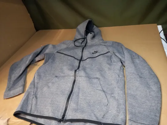 NIKE FULL ZIPPED HOODIE IN GREY SIZE M