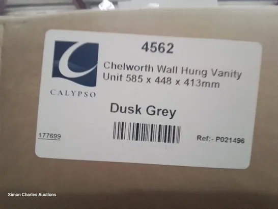 PALLET OF APPROXIMATELY 9 BOXED CHELWORTH WALL HUNG VANITY UNITS DUSK GREY