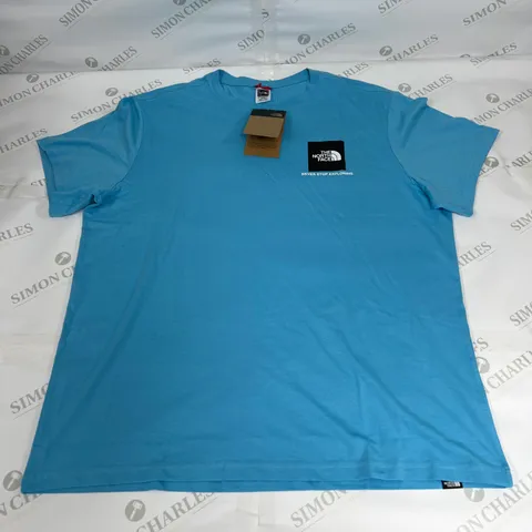 THE NORTH FACE SMALL BOX SHORT SLEEVED T SHIRT IN NORSE BLUE SIZE XL