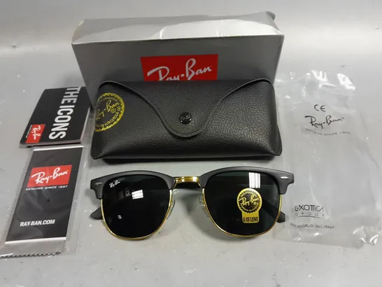 RAY BAN GLASSES WITH G-15 LENSES AND BLACK FRAMES