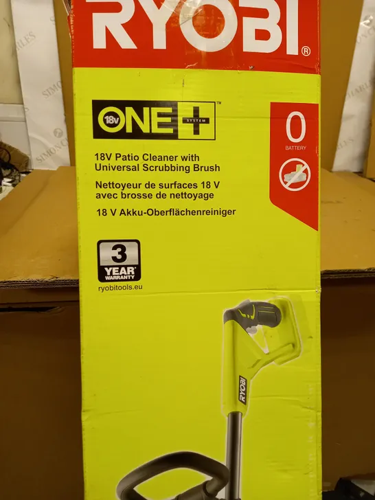 RYOBI 18V ONE+ PATIO CLEANER WITH SCRUBBING BRUSH