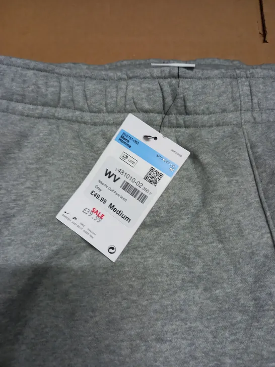 NIKE GREY CUFF PANTS - SIZE M