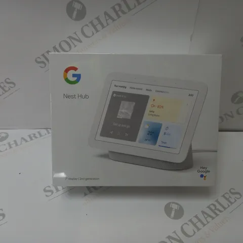 BRAND NEW BOXED GOOGLE NEST HUB 2ND GEN SMART SPEAKER WITH SCREEN - WHITE