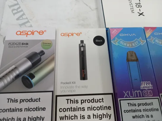 LOT OF 10 ASSORTED VAPING ITEMS TO INCLUDE ASPIRE AND ENDURA