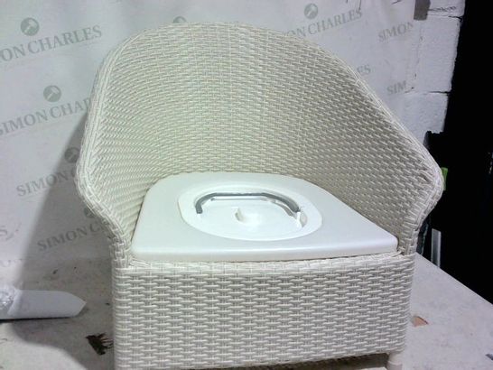 WALTON COMMODE CHAIR WHITE - COLLECTION ONLY