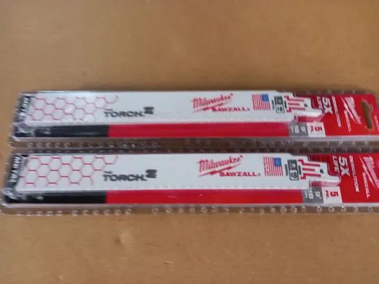 LOT OF 2 5-PACKS OF MILWAUKEE 9" SAWBLADES