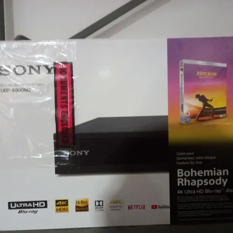 SONY ULTRA HD BLU-RAY/ DVD PLAYER UBPX-800M2