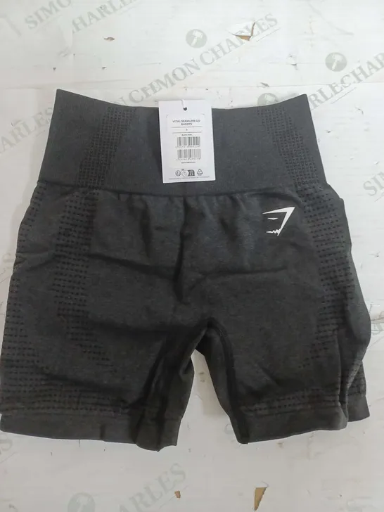 GYMSHARK VITAL SEAMLESS 2.0 SHORTS IN BLACK - SMALL