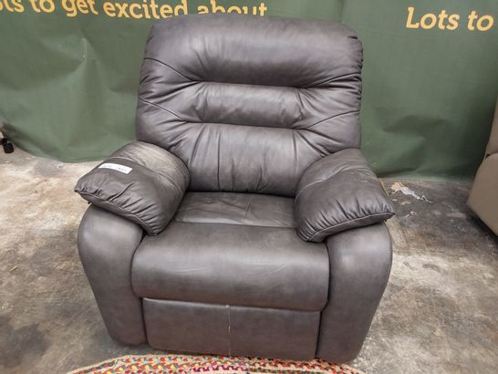 QUALITY BRITISH DESIGNER G PLAN WEXCOMBE POWER RECLINING EASY CHAIR REGENT CHARCOAL LEATHER 