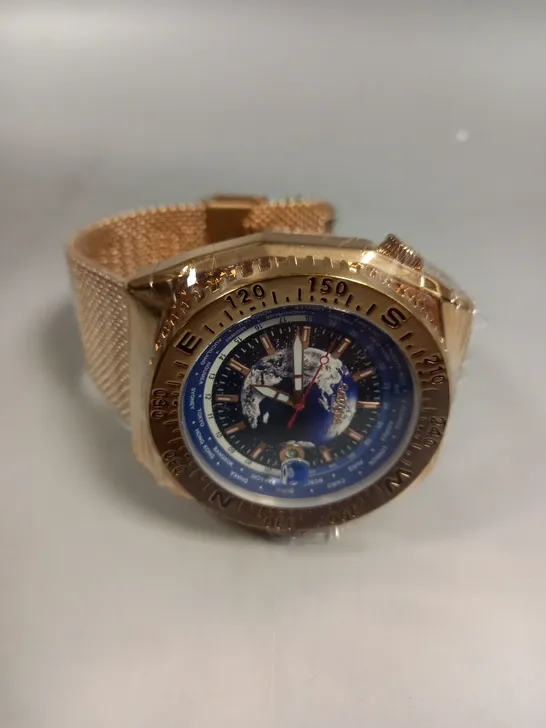 BOXED GAMAGES ATLAS ROSE GOLD WATCH 