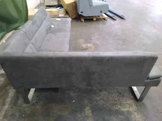 CORNER BENCH (2 PARTS) - GREY FABRIC 