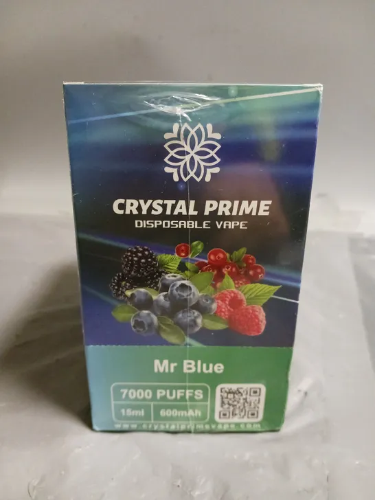 SEALED 10-PACK OF CRYSTAL PRIME 15ML 7000 PUF MR BLUE VAPES