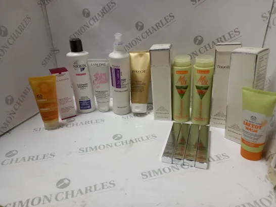 LOT OF 16 TO INCLUDE NIOXIN CLEANSER SHAMPOO , VITAMIN C FACIAL CLEANSING POLISH , ETC