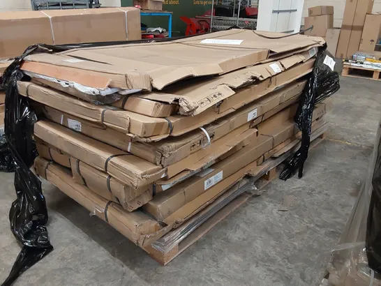 PALLET OF ASSORTED BATHROOM FURNITURE/FITTINGS PARTS INCLUDING; PAVO SIDE PANELS, VOLAN WET ROOM PANELS ECT