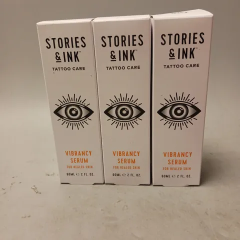 STORIES & INK X3 TATTOO VIBRANCY SERUMS FOR HEALED SKIN 60ML EACH