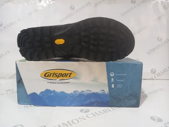 BOXED PAIR OF GRISPORT ESKDALE SHOES IN BROWN EU SIZE 45