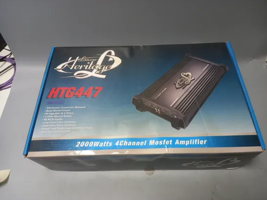 BOXED LANZAR HERITAGE HTG447 2000WATTS 4 CHANNEL MOSFET AMPLIFIER 