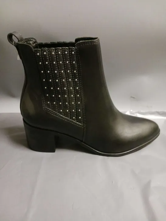 DUNE LADIES ANKLE BOOTS BLACK WITH STUDDED DETAIL SIZE 5