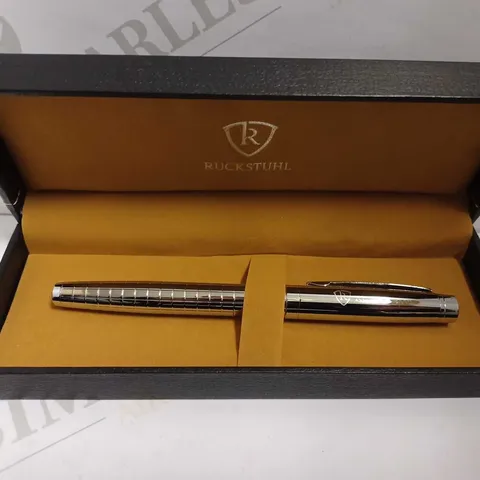 RUCKSTUHL STAINLESS STEEL LUXURY PEN IN GIFT BOX – HAND ASSEMBLED 