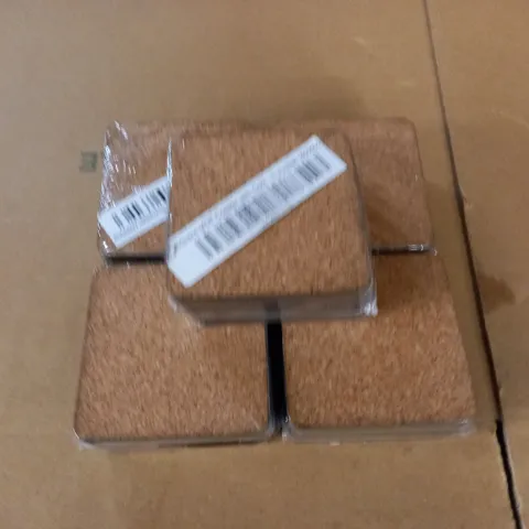 LOT OF 5 PACKS OF 10 SQUARE MDF COASTERS