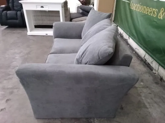 QUALITY DESIGNER 2 SEATER SOFA - GREY FABRIC 