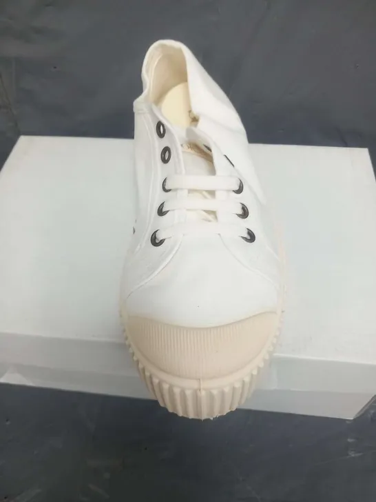 BOXED SOLEA BUMP BONE CANVAS SNEAKERS SIZE 37