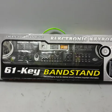 BOXED 61-KEY BANDSTAND ELECTRONIC KEYBOARD