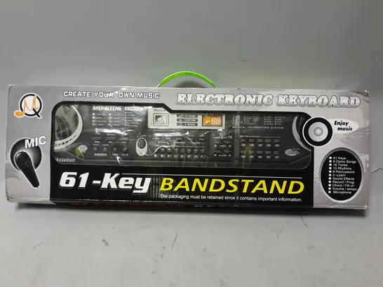 BOXED 61-KEY BANDSTAND ELECTRONIC KEYBOARD