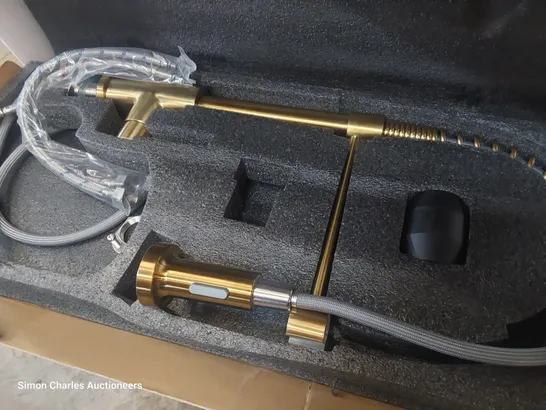 BOXED SOLVEX KITCHEN MIXER TAP SATIN BRASS