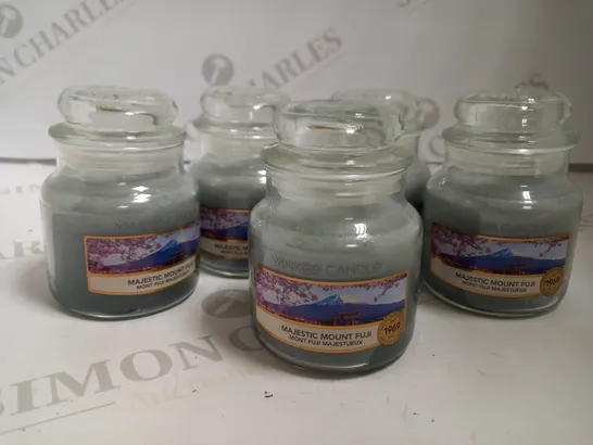 LOT OF 5 YANKEE CANDLE MAJESTIC MOUNT FUJI CANDLES - SMALL JAR 