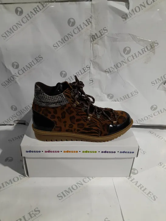 ANIMAL PRINT SHOES BROWN SIZE 39