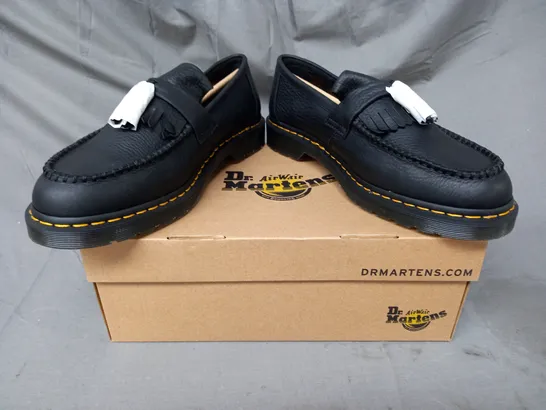 BOXED PAIR OF DR MARTENS ADRIAN YS LOAFERS IN BLACK UK SIZE 11