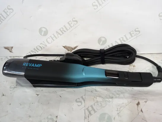 REVAMP PROGLOSS WIDE ULTRA X SHINE CERAMIC HAIR STRAIGHTENER ST-2000 RRP £100