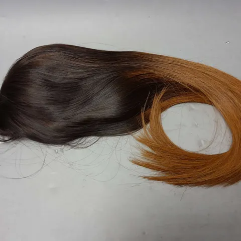 UNBOXED 25 INCH STRAIGHT CHESNUT BROWN TO CARAMEL OMBRE WIG 