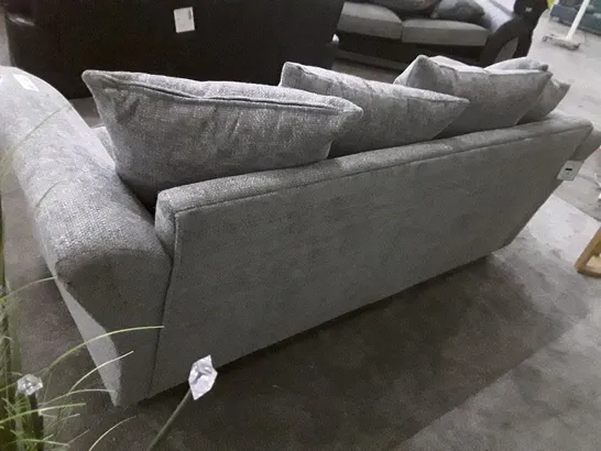 QUALITY DESIGNER 3 SEATER SOFA - GREY FABRIC