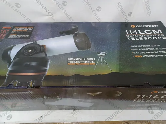 BOXED CELESTRON 114LCM COMPUTERIZED TELESCOPE