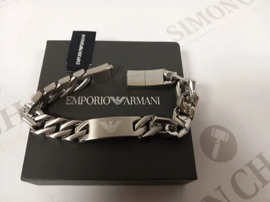 BOXED EMPORIO ARMANI STAINLESS STEEL BRACELET