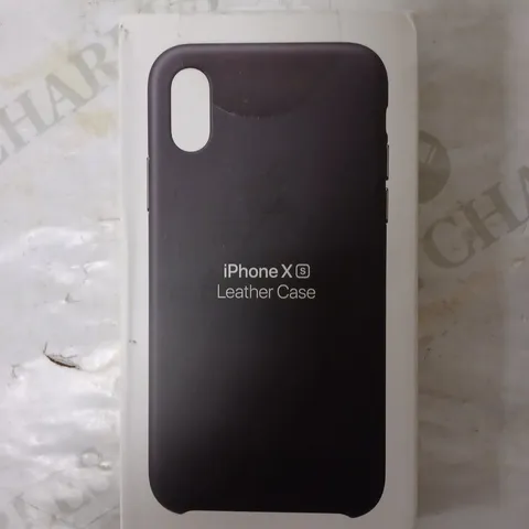 APPLE LEATHER CASE - IPHONE XS, BLACK [SEALED]