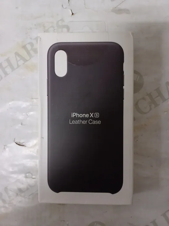 APPLE LEATHER CASE - IPHONE XS, BLACK [SEALED]